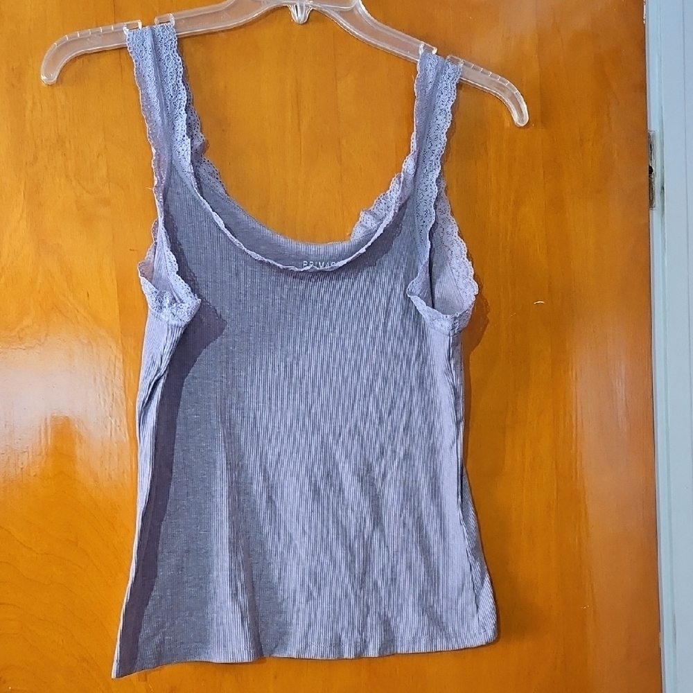 Primark Lace-Trim Ribbed Camisole - Light Lavender